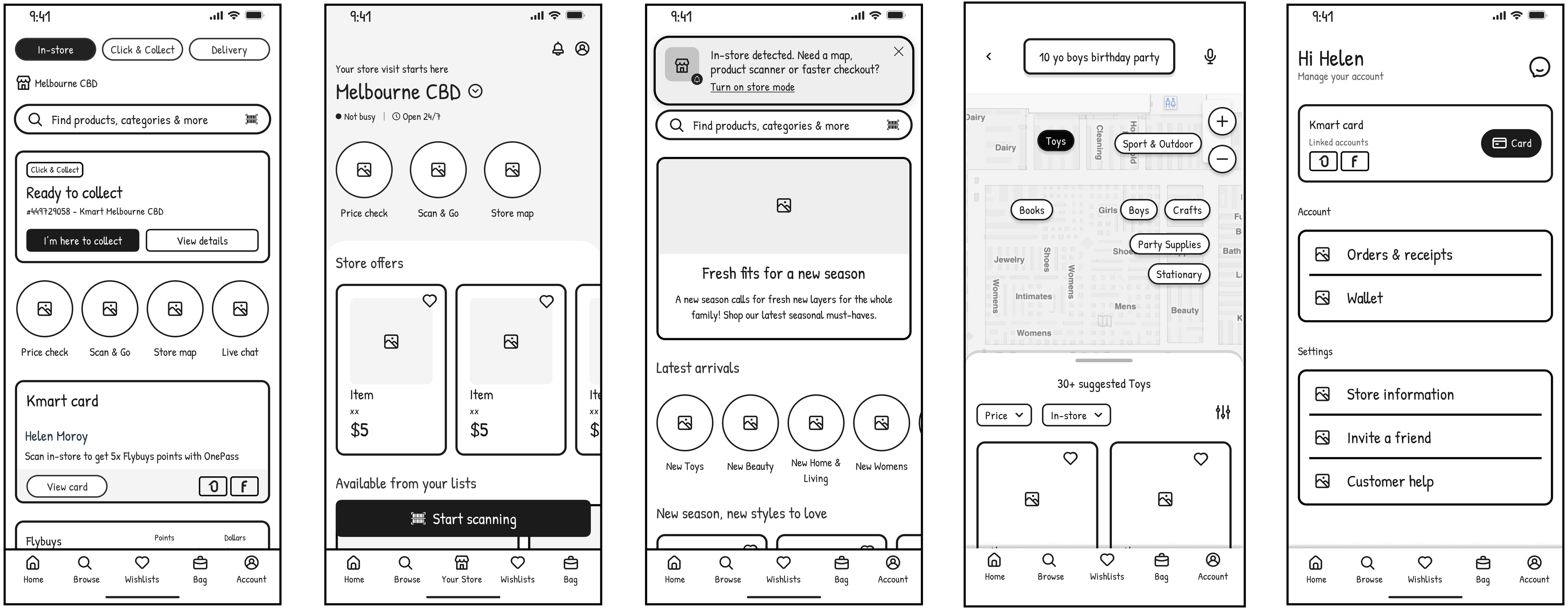 Lofi concepts tested in unmoderated sessions