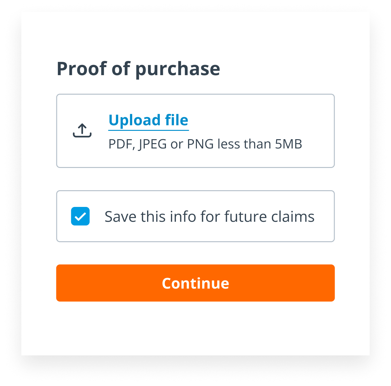 Saved product details