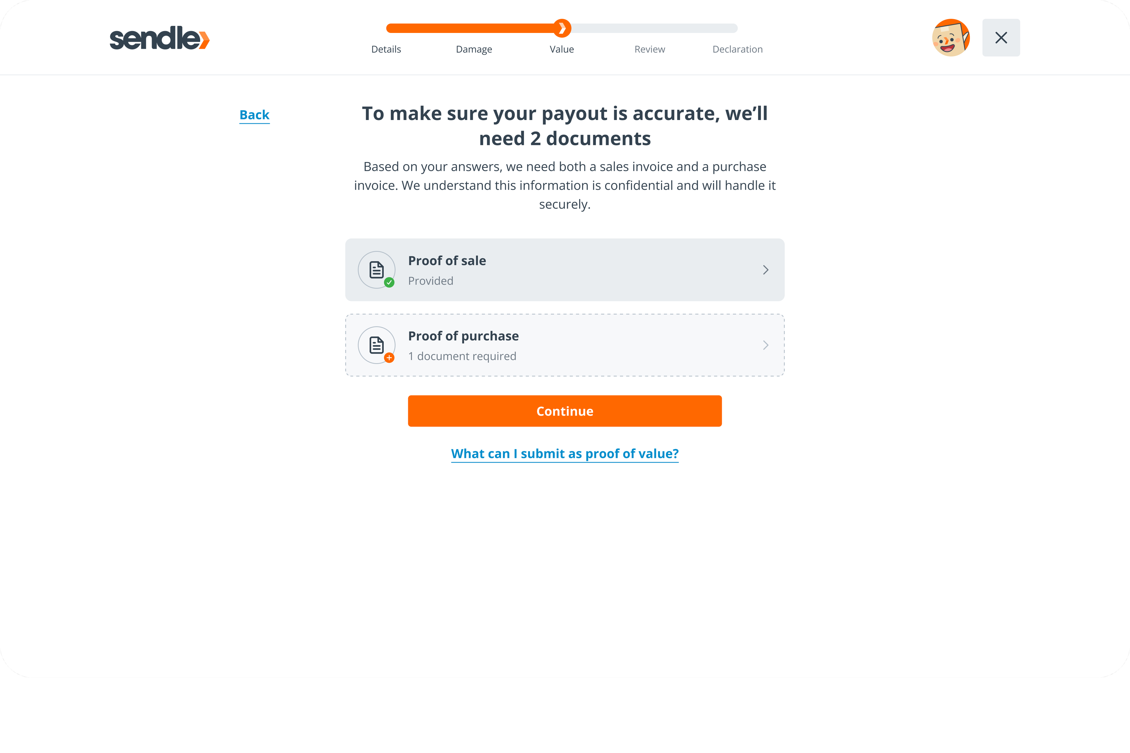 Saved product details